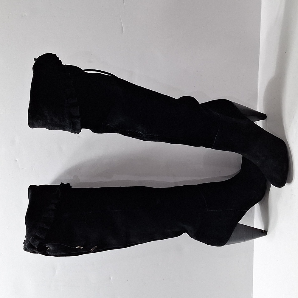 Bcbgeneration Black Suede Leather Whimsigoth Over… - image 6